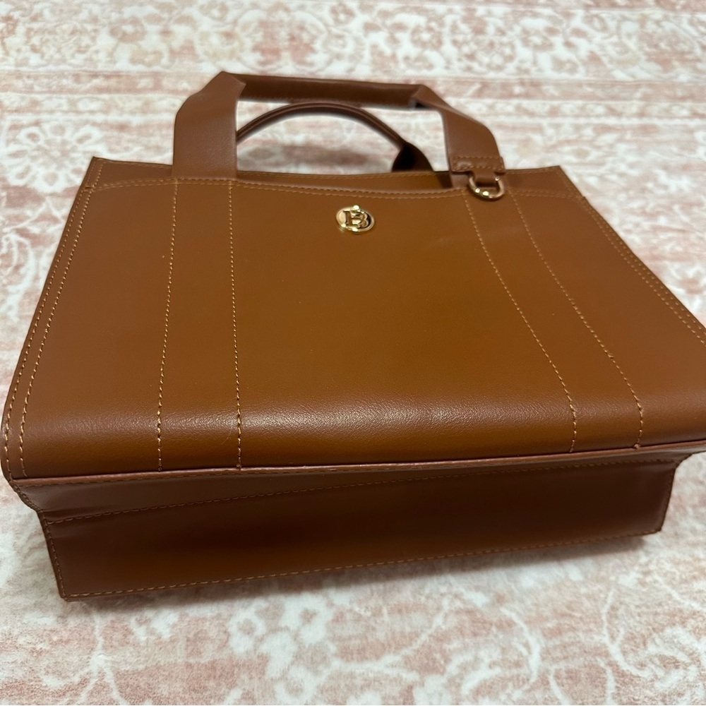 Bostanten 👜 Vegan Leather Brown Tote Bag - Picture 4 of 10